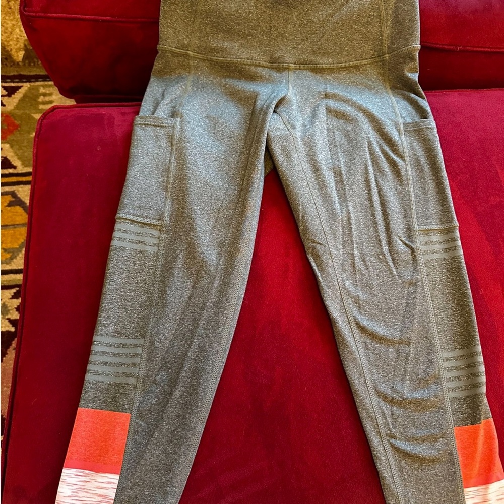 Prana Green and pink Capri Leggings